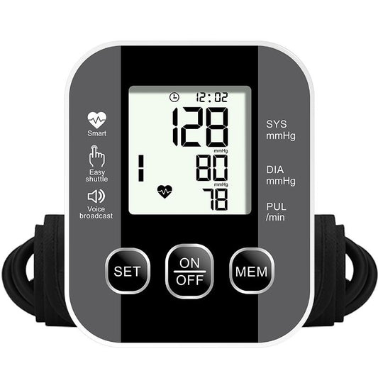 Blood Pressure Monitor Portable LCD Digital Portable Automatic Tonometer Voice Broadcast