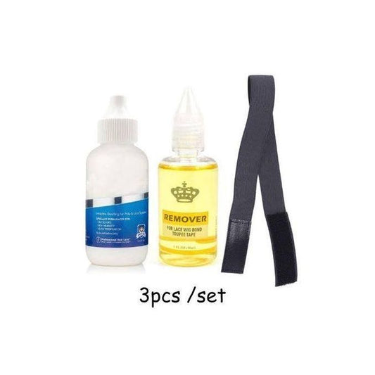 wig Laying set of 3 (remover+glue+band)