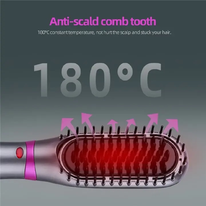 Hair Dryer Brush 350W Hair Brush Low Noise 180 ℃ 3 Speed Anti Scald Design Negative Ion Hair Styling Tools Multifunctional Electric Hot Air Blow Combs Tourmaline Ceramic Hair Dry Brush