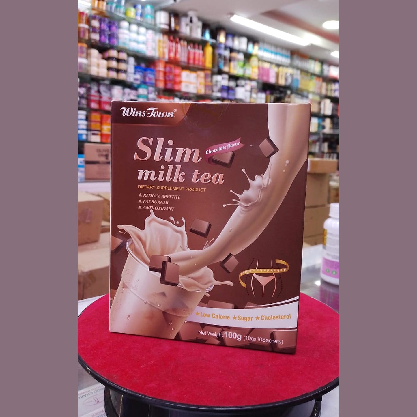 Chocolate-flavoured slim tea ritual to pair with a balanced lifestyle. Adults only; follow serving directions.