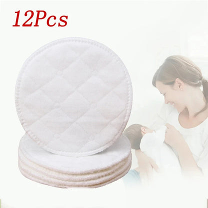 12pcs Reusable Nursing Breast Pads Washable Soft Absorbent Baby Breastfeeding Waterproof Breast Pads