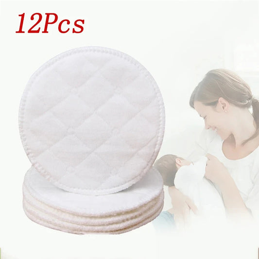 12pcs Reusable Nursing Breast Pads Washable Soft Absorbent Baby Breastfeeding Waterproof Breast Pads