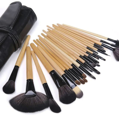 New Arrivals Makeup Brush Sets 24 pcs/Set Professional Cosmetics Brushes Foundation Powder Eyebrow Eyeshadow Blending Blush Brushes Beauty Make Up Kit Tool + Bag