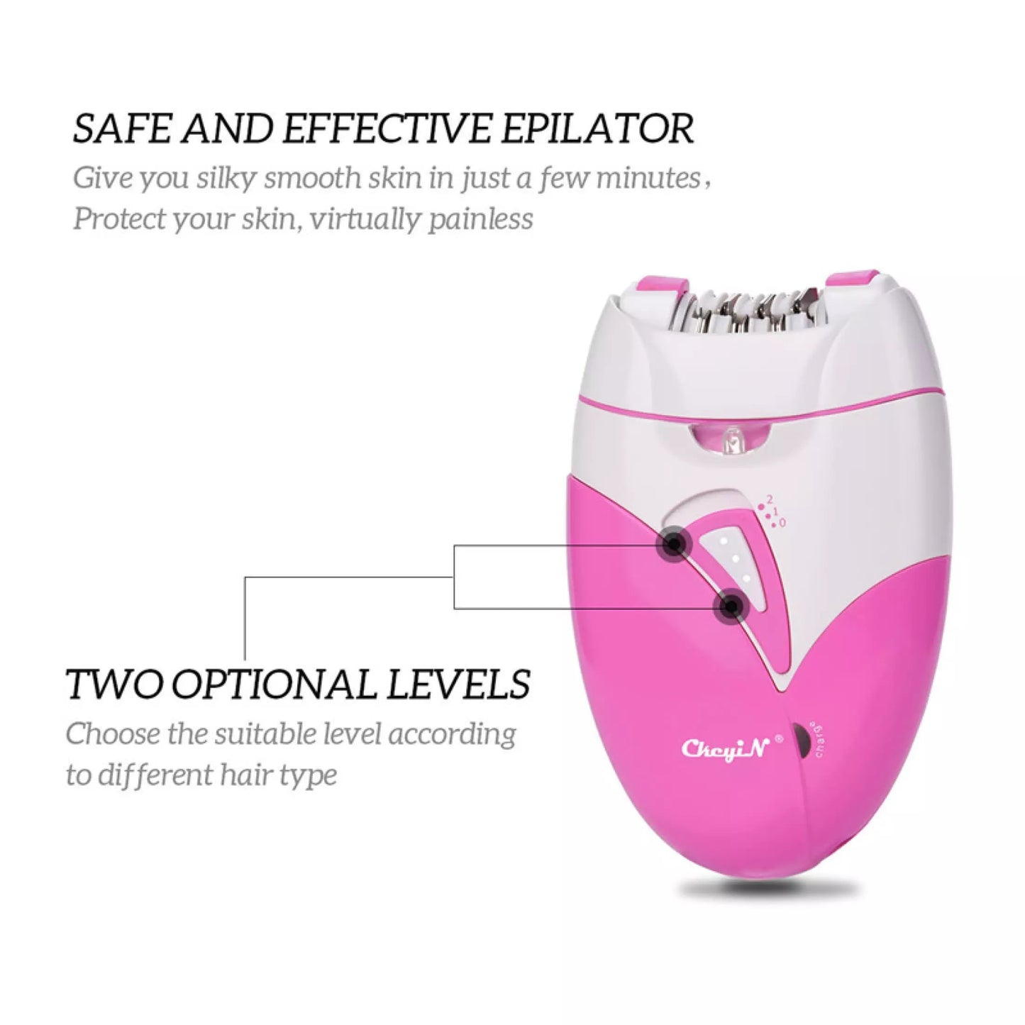 Electric Women Epilator Rechargeable Women’s Hair Remover 2 speed levels without pain and allergy Shaving Hair Shaver Machine