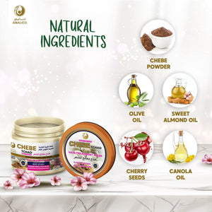 Amalico Chebe Repair Hair Mask for Dry and Frizzy Hair - Ready to Use Chebe Powder for Hair Growth, Hair Mask Treatment for Dry Hair Chebe Powder Hair Care Scalp Care