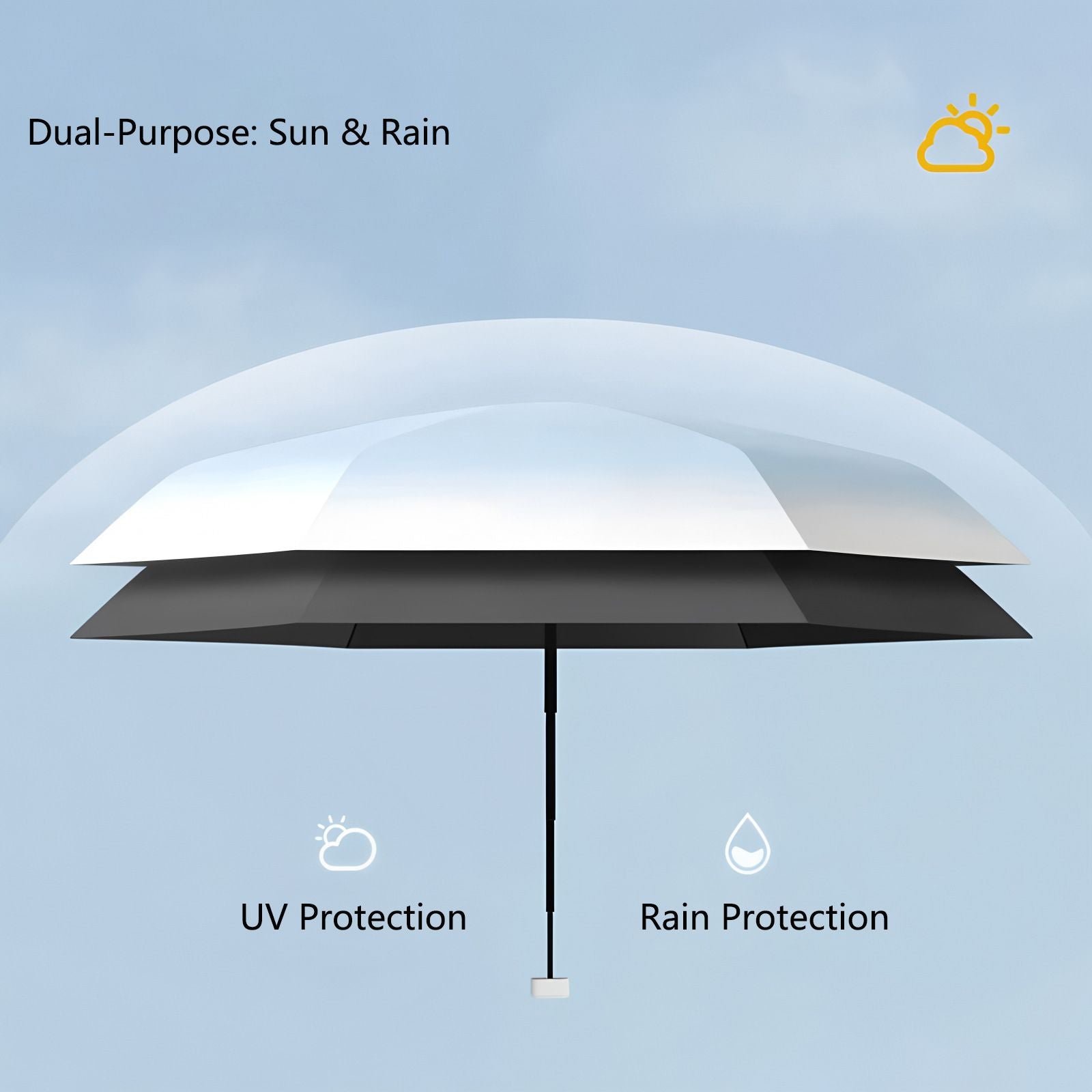 High-Quality Gradient UV Protection Umbrella – Compact & Portable, Manual Foldable Sun & Rain Umbrella, UV Block, Sunshade