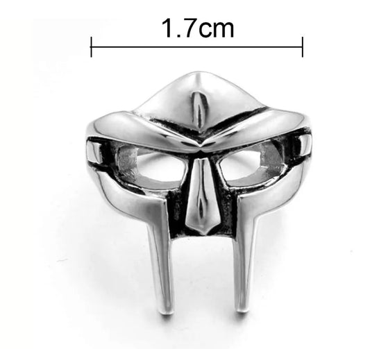 Vintage Goth Mf Doom Mask Adjustable Joint Ring For Men Gladiator Punk Egyptian Pharaoh Male Open Ring Jewelry