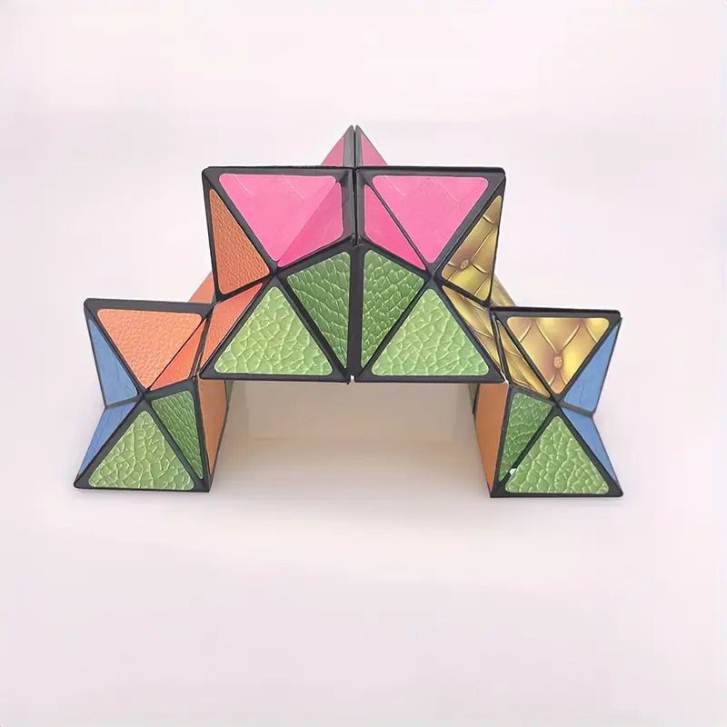 3D Hexagon Puzzle for Youngsters Infinity Magic Cube - 3D Hexagon Puzzle for Youngsters Space Geometry Flip Toy Brain Boost & Relax Mixed Colors, ABS Material