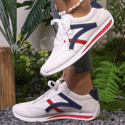 ASSKLO Sneakers Women Large Size New Sports Shoes Women's Small White Shoes Fashion Comfort Sneakers Lightweight Casual Running Shoes trendy shoes tennis shoe ladies shoes leather upper White Red Grey