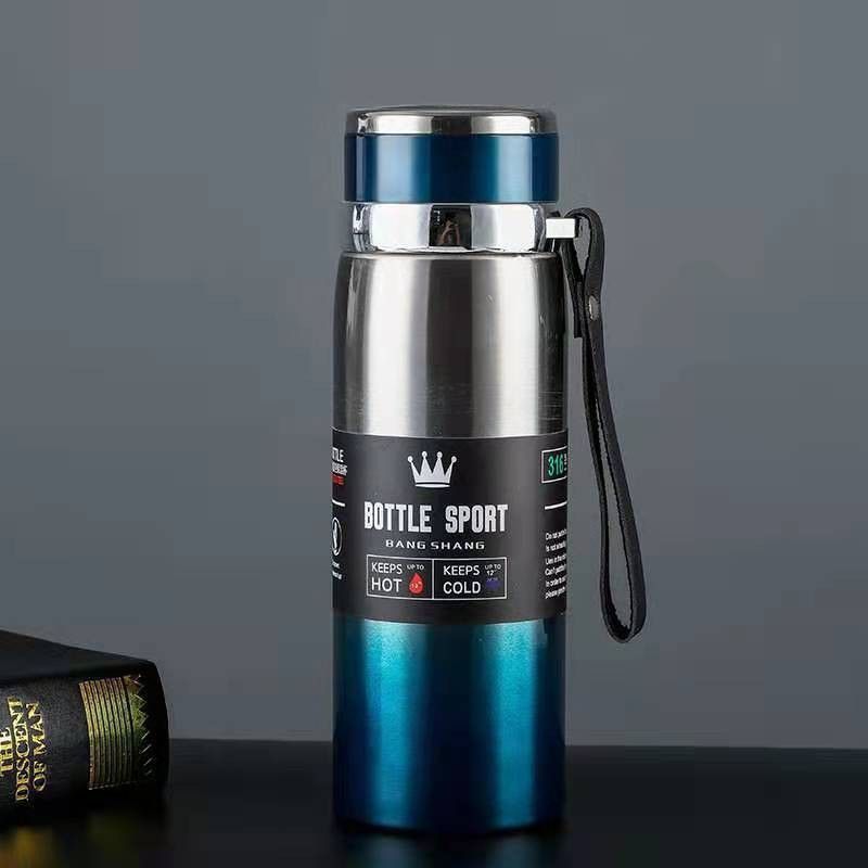 800ML Thermal Water Bottle Thermos Vacuum Flask Double Stainless Steel Coffee Tea Insulated Cup Leakage-proof for Office Gift