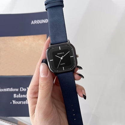 Hot Selling Simple Women's Belt Watch New Square Large Dial Women's Quartz Watch Temperament And Fashionable Women's Watch