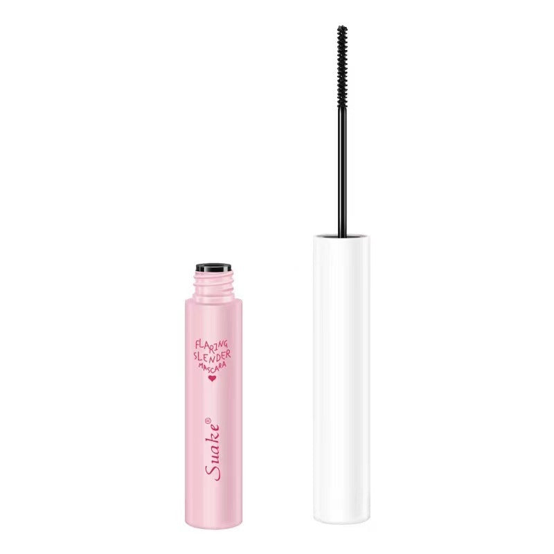 Mascara Fine Brush Head Waterproof Sweat Proof Lengthened Volume Warping Eye Waterproof mascara will last for a long time Makeup Eye black cross-border super long thin brush head