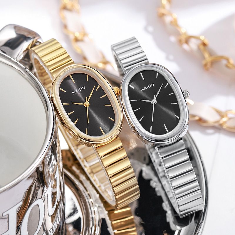 Hot Sale New Fashion Ladies Watch Female Steel Belt Ins Style High-Grade Oval Steel Belt Bracelet Versatile Quartz Watch