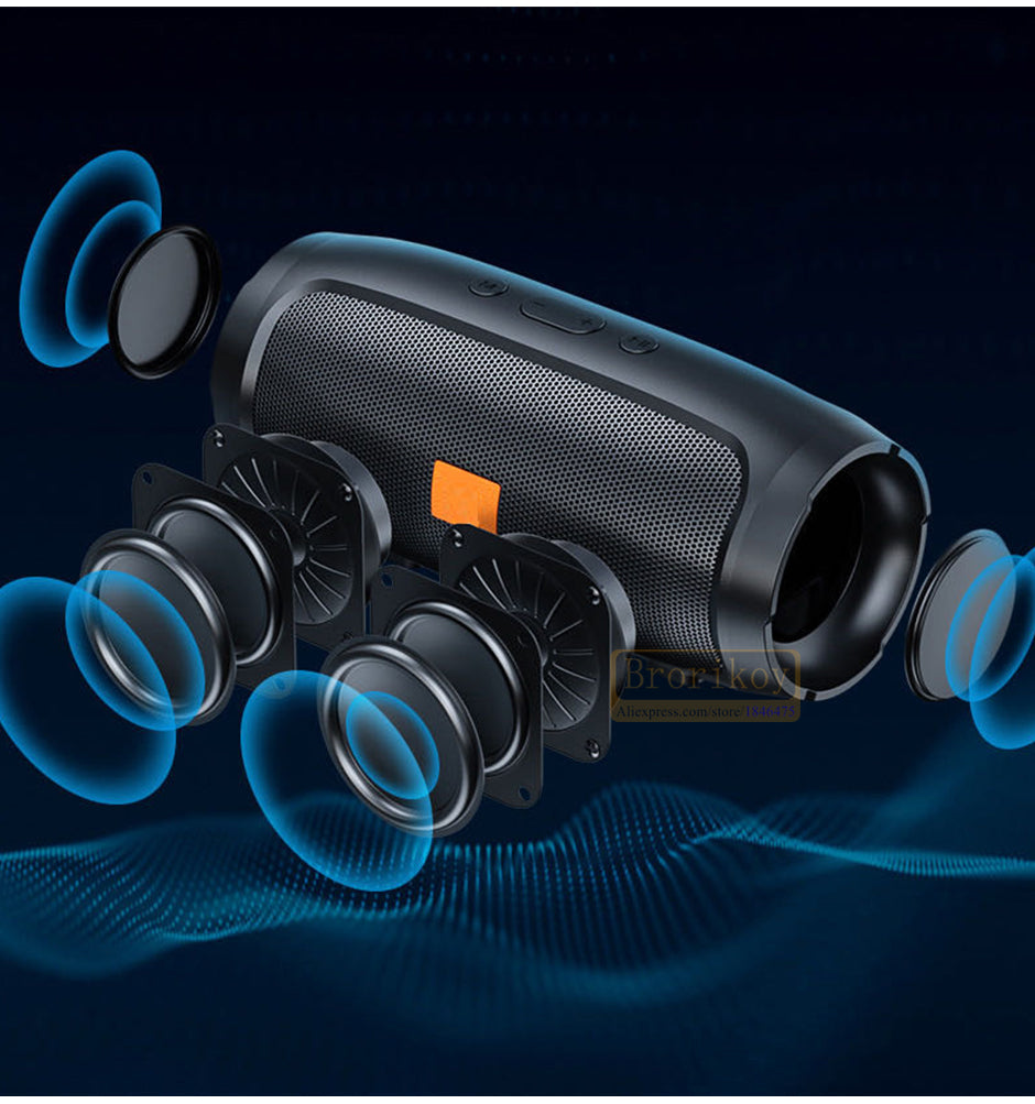 Bluetooth Accessories Waterproof Subwoofer Portable Bluetooth Wireless Speaker Surround Loudspeaker TF Card AUX Sound Box TWS USB Flash Drive Wireless Speakers