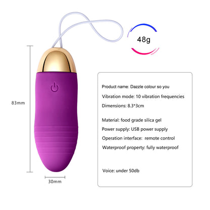 HW Colorful dance spirit vibration jump egg wireless remote control frequency conversion G-point stimulation vibration masturbator female fun Masturbator