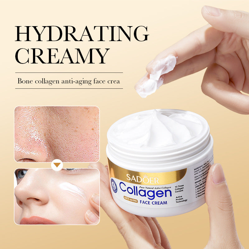SADOER 3 in 1 Collagen Serum + Retinol Serum Eye Essence + Collagen Cream , Anti Aging, Face Moisturizer, Anti Wrinkles anti Eye Puffiness, Fade Eye Dark Circles and Eye Bags