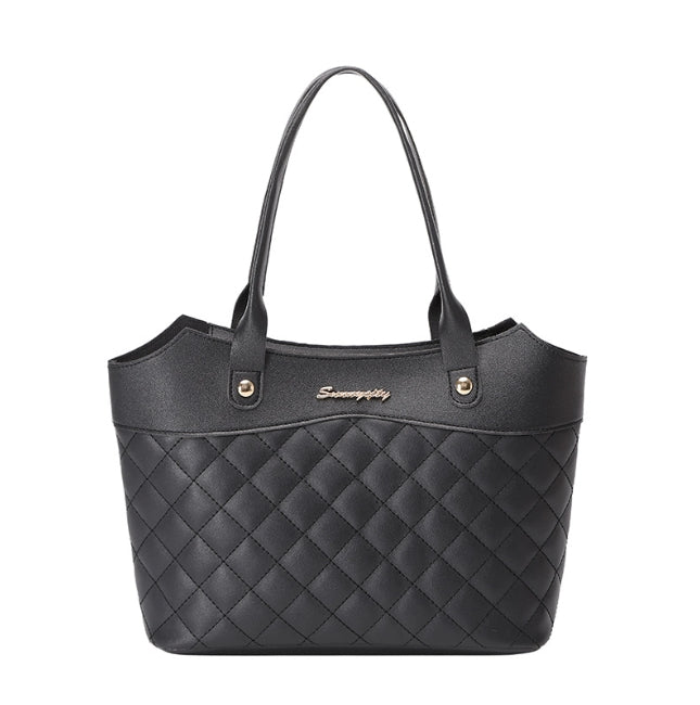 PU Leather Tote Bag Simple Style Elegant Wild Street Women Large Handbag