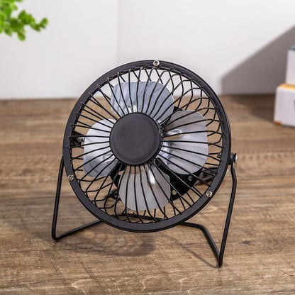 6 Inch Portable USB consumption small fan metal table fan 360° rotation mini fans desktop bass electric fandissipate heat Cooler Cooling Fan for students office workers for PC / Notebook Air cooled