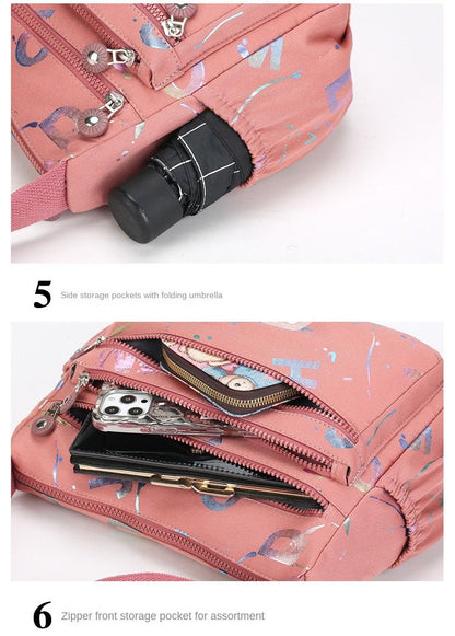 Women bag waterproof bag shoulder bag fashion letter printed bag
