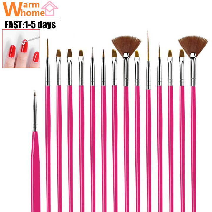 15 pcs/set Nail Pen Set Art Design Brush Nails Supplies for Women Beginners Painting Brush Lines Manicuring Tools Nail & Tools