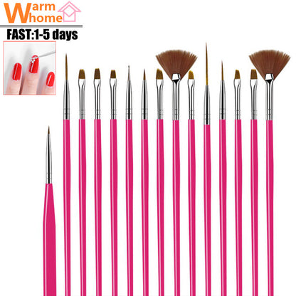 15 pcs/set Nail Pen Set Art Design Brush Nails Supplies for Women Beginners Painting Brush Lines Manicuring Tools Nail & Tools