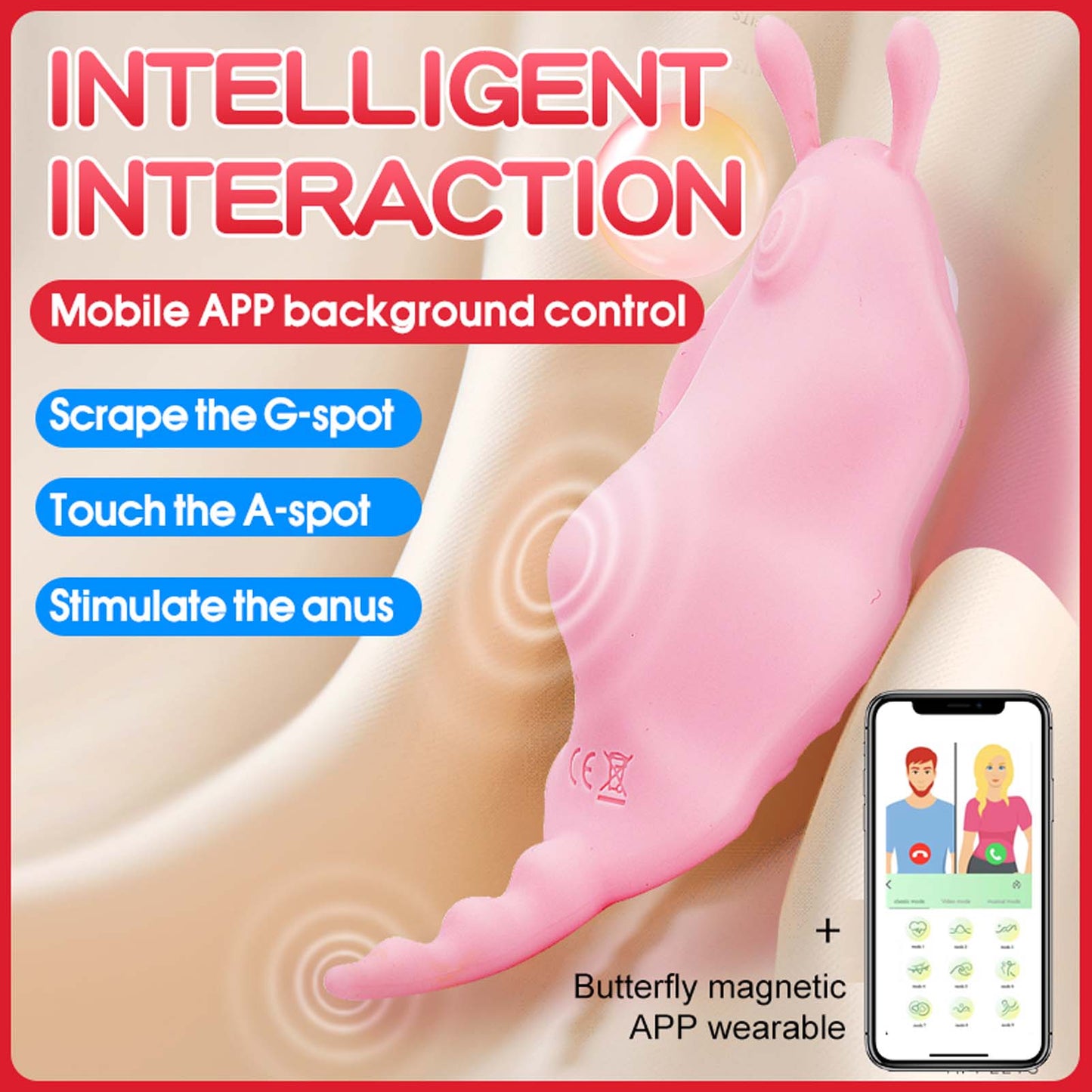 APP Remote Control Vibrator Wearable Wireless Clitoris Stimulator Smart Long Distance Vibrating Panties with Magnetic Clip Mini Bullet Clit Nipples Teaser Silicone Adult Sex Toy for Women Couples