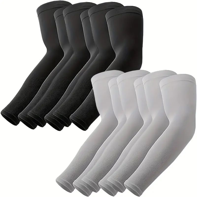 6 Pairs of Cooling Compression Arm Sleeves - Men's and Women's Sports Sun Protection, Outdoor Cycling, Fishing, Golf, and Athletic Wear Essentials
