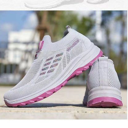Women's casual running gray shoes mountaineering shoes ladies lace-up sports shoes girls comfortable athletic shoes students flats shoes sports shoes gym grey shoes