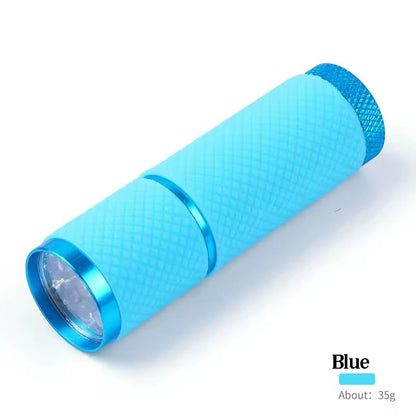 Portable Mini Flashlight Nail Lamp with 9 Lamp Beads for Quick-Drying Nail Polish Gel and Phototherapy