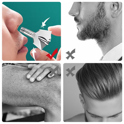 New Nose Hair Ear Trimmer For Men Stainless Steel Manual Washable Portable hair remover Nose Vibrissa Razor Shaver