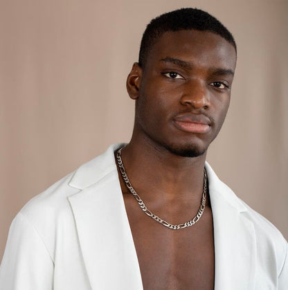 men chain necklace jewelry man/men hip hop chain necklace FIGARO chain necklace silver stainless steel chain necklace jewelry accessories for men festival gift, birthday gift