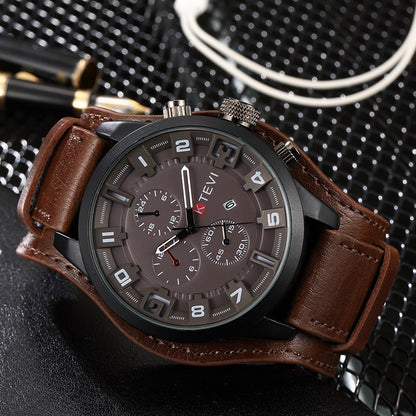 Men Watch Leather Straps Stainless Steel Good Quartz Luxury Man Wristwatch Waterproof Watches Male Watch Wrist Watch Valentines Gift Fashion