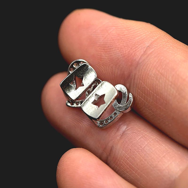 love shape teeth grillz hallow tooth grillz ice out bling bling grillz for woman hip hop rapper body jewelry for women gift for her fashion accessories for woman