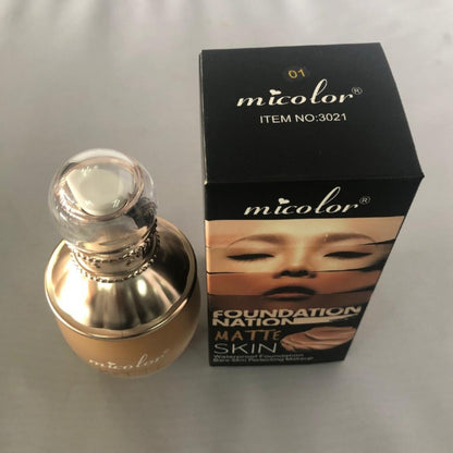 Micolor Waterproof Matte Bare Skin Perfecting Foundation Nation Makeup