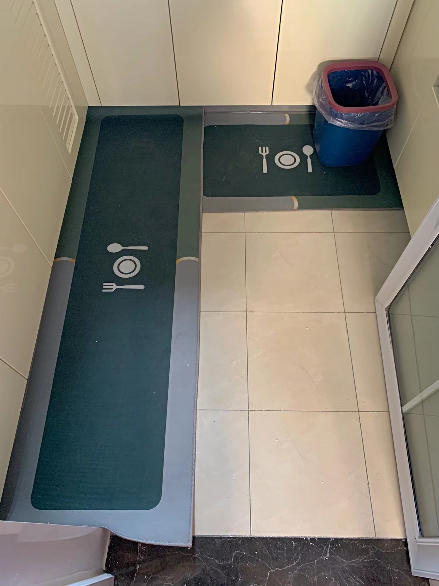 2 Pieces Kitchen Rugs Set Non Slip Kitchen Mat Rubber Backing Mat Slip Kitchen Mats and Rugs Waterproof Kitchen Rug Ergonomic Comfort Standing Mat for Kitchen