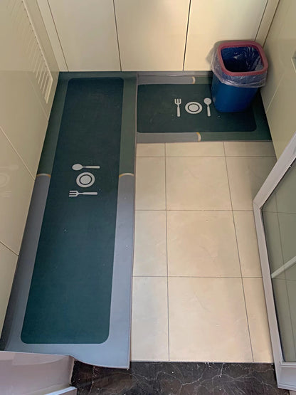 2 Pieces Kitchen Rugs Set Non Slip Kitchen Mat Rubber Backing Mat Slip Kitchen Mats and Rugs Waterproof Kitchen Rug Ergonomic Comfort Standing Mat for Kitchen