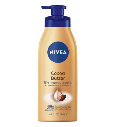 2 Packs Cocoa Butter Body Lotion + Cocoa Butter Body Cream Set – Intense Hydration for Dry Skin, Smooth & Radiant Finish – With Deep Moisture Serum & Vitamin E – 400ml + 250ml