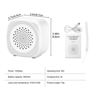 White Noise Machine with 26 Soothing Sounds, Mini Travel Sleeping Sound Machine, Timer Function