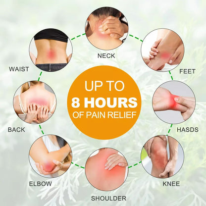 12PCS Mugwort Patches Knee Pain Relief Wormwood Patches Foot Care Herbal Pads Plaster Joint Pain Arthritis Sticker Wormwood Cervical Spine Paste Rheumatic Diseases Knee Patch