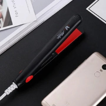 ZHJH Hair Straightener Mini Curling Iron Multi-purpose Can Be Carried Anytime Touch Up Cartoon Cat Portable Electric Splint Flat Iron Ceramic Hair Straightener American Style 220V