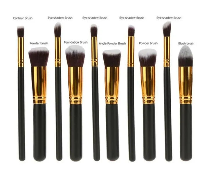 women extr large 10pcs Makeups bag kit Brushes Powder/EyeShadow Makeup brushes kit set Beauty Set