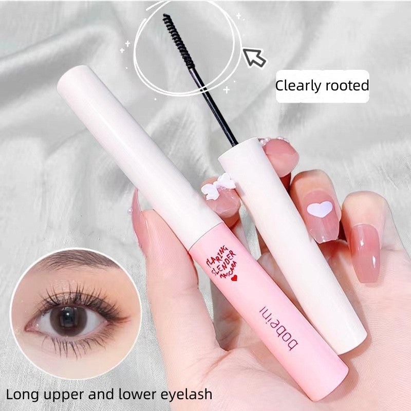 Mascara Fine Brush Head Waterproof Sweat Proof Lengthened Volume Warping Eye Waterproof mascara will last for a long time Makeup Eye black cross-border super long thin brush head