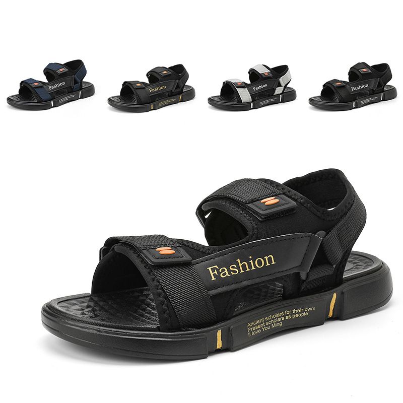 Men's casual fashion sports driving sandals dual-use shoes for external wear Durable and breathable slippers sneakers black