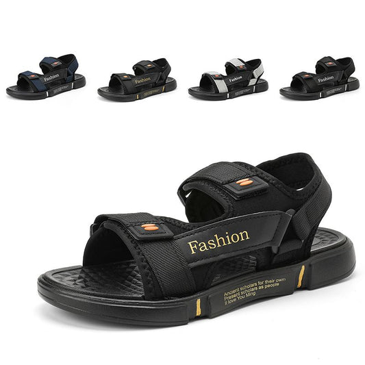 Men's casual fashion sports driving sandals dual-use shoes for external wear Durable and breathable slippers sneakers black