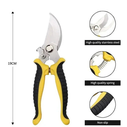 1Pcs Pruner Garden Scissors Professional Sharp Bypass Pruning Shears Tree Trimmers Secateurs Hand Clippers Garden Beak Scissors