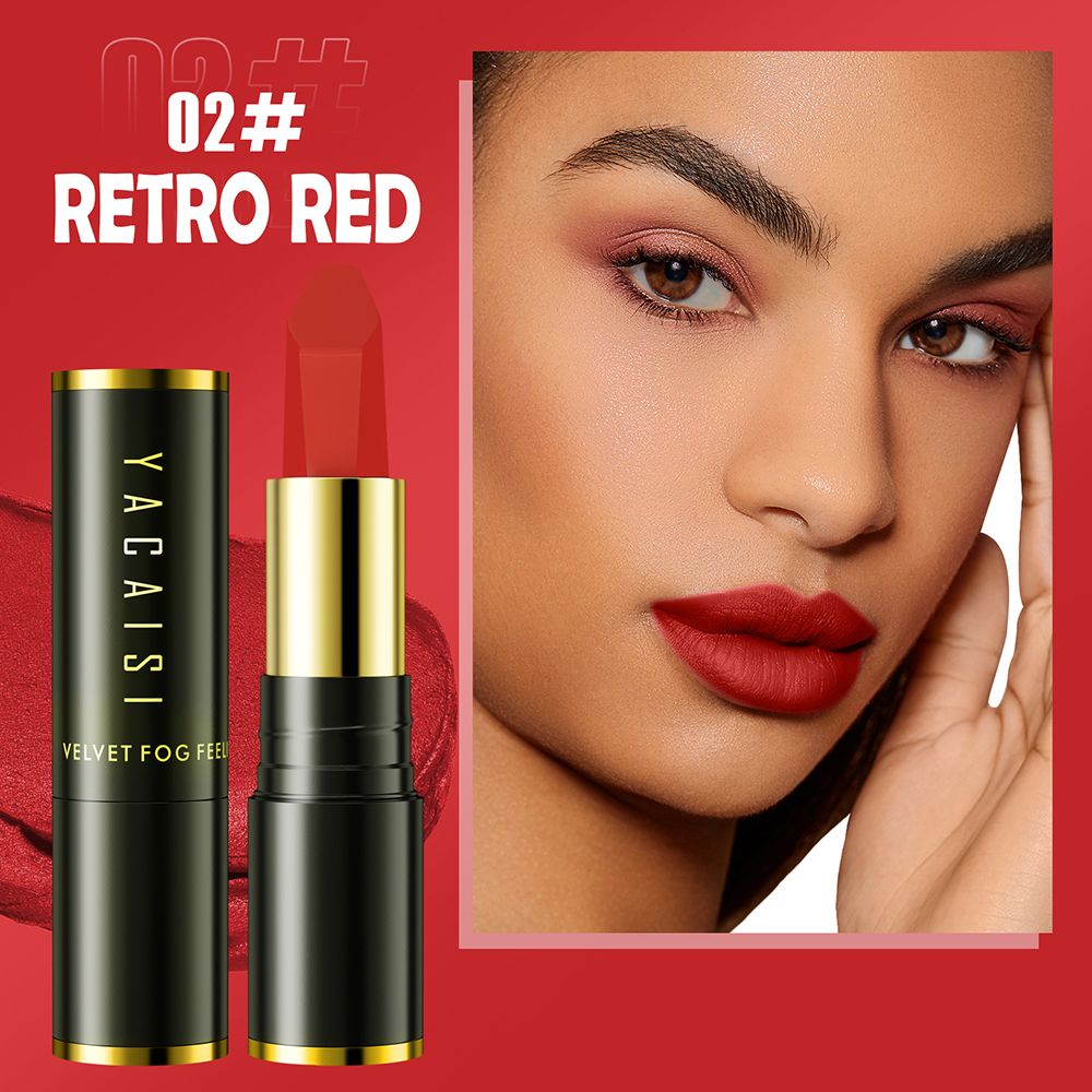 Hyaluronic Acid Velvet Lipstick Matte Plain Whitening Student Lipstick Non Staining Glass Non Fading Lip Gloss Matte Velvet Hyaluronic Acid Lipstick Waterproof Makeup