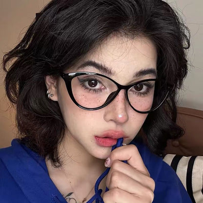 Women's Retro Cat Eye Anti Blue Light Glasses Anti Blue Light Gaming Glasses Computer Office Glasses Used For Daily Decorative Wear Or Eye Protection