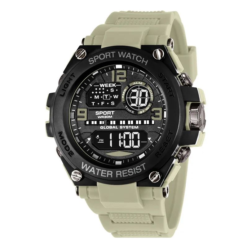 Men Watch Outdoor Sport Watches Multifunction Electronic Watches Anti Drop and Shock-absorbing Wristwatches, Chrono Waterproof Men Watches Led Digital Watch