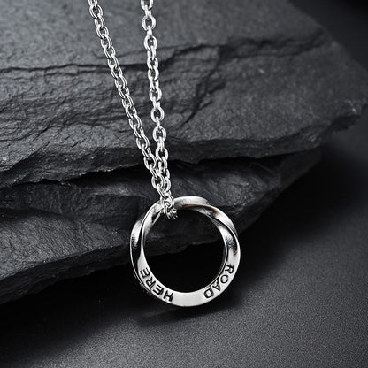 Mobius Ring Necklace Personality Circle Men'S Pendant