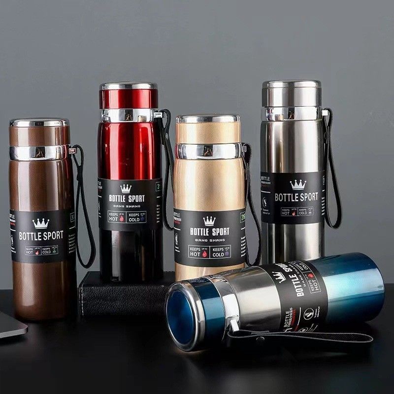 800ML Thermal Water Bottle Thermos Vacuum Flask Double Stainless Steel Coffee Tea Insulated Cup Leakage-proof for Office Gift